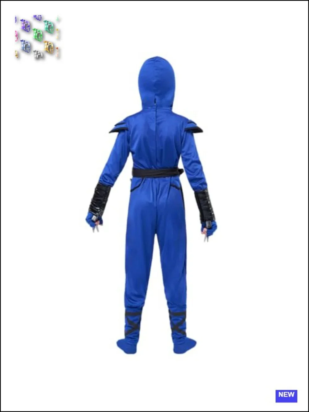 Kids Ninja Dragon Costume Jumpsuit Set with Mask, Belt, Gloves, Foam Dagger -